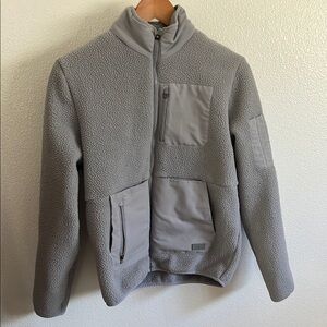 Figs Gray Lightweight Shirt Jacket with Stand-Up Collar